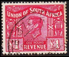 1948. UNION OF SOUTH AFRICA. Georg VI. REVENUE. £ 1 ONE POUND.  - JF519284 - Service