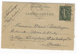 PORT VENDRES  Pyrénées Orientales Carte Lettre 15c Semeuse Lignée Storch B8 Yv 130-CL7 Mill 921 Ob 1919 - Tarjetas Cartas