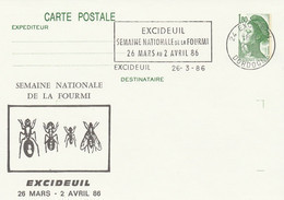 CP Repiquée : Semaine De La Fourmi (Excideuil, 24-Dordogne-Périgord) Du 26-03-1986 Sur YT 2375-CP1 - Postales  Transplantadas (antes 1995)