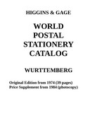 Higgins & Gage WORLD POSTAL STATIONERY CATALOG WURTTEMBERG / WÜRTTEMBERG (PDF-FILE) - Alemania