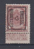 BELGIË - PREO - Nr 25 B - BRUSSEL 12  BRUXELLES - (*) - Typografisch 1906-12 (Wapenschild)