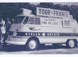 Delcampe - Volkswagen T1 Combi Avec Publicité Bieres Fine De Luxe 'Stella Artois' - Tour De France  -  15x10cms PHOTO - PKW