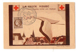 TB 3457 - 1946 - Carte - Maximum / Exposition Philatélique Croix - Rouge Française à PARIS Pour VILLENEUVE SAINT GEORGES - 1940-1949