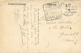 1928- Sur C P A De SFAX  Oblit. Daguin   DIZAINE / AUTOMOBILE / DE TUNISIE / 27 AVRIL 1928 - RARE !! - Lettres & Documents