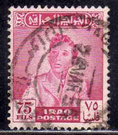 IRAQ IRAK 1948 KING FAISAL II 75f USED USATO OBLITERE' - Irak