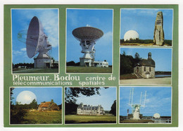 CPSM Multivues Pleumeur Bodou Centre Télécommunications Spatiales Menhir Château éditeur Pierre Artaud - Pleumeur-Bodou