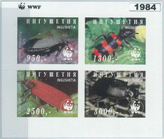 M1984 - RUSSIAN STATE, IMPERF SHEET: WWF, Beatles, Cockroaches, Insects  R04.22 - Usados