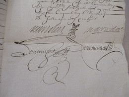 MARIDAT Pierre Et Louis Bibliophile Et Chanoine De Nîmes Acte Notarial Signé 1651 Certifiant Leurs Descendances - Otros & Sin Clasificación