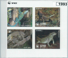 M1993 - RUSSIAN STATE, IMPERF SHEET: WWF, Lizards, Reptiles  R04.22 - Gebruikt