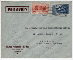 A.O.F. :  Lettre Par Avion - Cachet Dakar - Cartas & Documentos