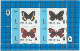 M1998 - RUSSIAN STATE, SHEET: WWF, Butterflies, Insects  R04.22 - Gebraucht