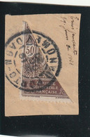 Dahomey Demi Timbre Sur Fragment Porto Novo 55A Cote 400 - Used Stamps
