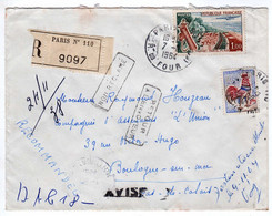 Lettre Recommandée Paris N°110 ( Non Réclamé - Retour à L'envoyeur ) - 1961-....