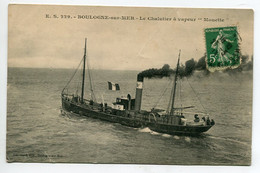 62 BOULOGNE Sur MER Le Bateau Chalutier à Vapeur MOUETTE En Mer écrite Timb Vers 1910    D05 2022 - Boulogne Sur Mer