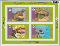 M2028 - RUSSIAN STATE, MINIATURE SHEET: WWF, Reptiles, Crocodiles, Aligators  R04.22 - Oblitérés