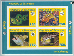 M2032 - RUSSIAN STATE, MINIATURE SHEET: WWF, Reptiles, Snakes, Chamaleons  R04.22 - Used Stamps