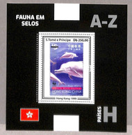 A4482 - SAO TOME & PRINCIPE- ERROR MISPERF Souvenir Sheet: 2019, Dolphins, WWF  R04.22 - Gebraucht