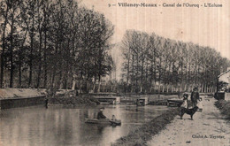 CPA   77   VILLENOY-MEAUX---CANAL DE L'OURCQ---L'ECLUSE - Villenoy