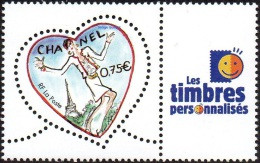 France Personnalisé N° 3633 A ** Fête De La Saint Valentin - Coeur Chanel 0.75 € - Logo Timbr...- Gomme Mate (jaunâtre) - Neufs
