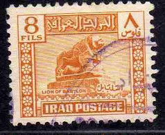 IRAQ IRAK 1941 1942 LION OF BABYLON LEONE DI BABILONIA 8f USED USATO OBLITERE' - Irak