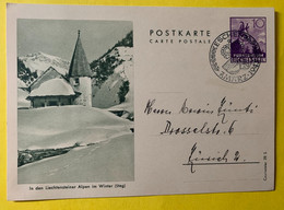18070 - Cachet Eschen 7 März 1943 Sur Entier Postal In Den Liechtensteiner Alpen Im Winter - Marcophilie - EMA (Empreintes Machines)
