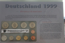 Deutschland Jahresset Der Deutsche POST: Kursmünzensatz 1999, Münze Hamburg, J, Stempelglanz, Stg - Mint Sets & Proof Sets