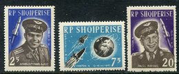 ALBANIA 1963 Vostok 3 Space Flight Perforated Set MNH / **  Michel 727-29 - Albania