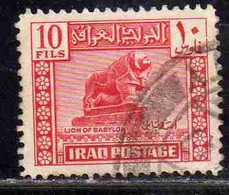 IRAQ IRAK 1941 1942 LION OF BABYLON LEONE DI BABILONIA 10f USED USATO OBLITERE' - Irak