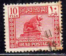IRAQ IRAK 1941 1942 LION OF BABYLON LEONE DI BABILONIA 10f USED USATO OBLITERE' - Irak