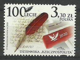 Poland 2020 Mi 5214 Fi 5064 MNH  (ZE4 PLD5214) - Ecrivains