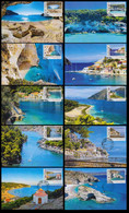 Greece 2022 Self-adhesive Booklet Travelling In Greece Heptanese Maximum Cards - Cartoline Maximum