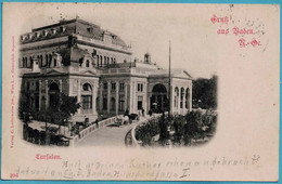 Gruß Aus Baden N.Oe. Cursalon. 1899 - Baden Bei Wien