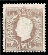 Portugal, 1870/6, # 38e Dent. 13 1/2, Tipo I, Papel Porcelana, MH - Nuovi