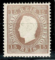 Portugal, 1870/6, # 38j Dent. 13 1/2, Tipo I, Papel Porcelana, MH - Ongebruikt