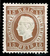 Portugal, 1870/6, # 38f Dent. 12 3/4, Tipo II, Papel Porcelana, MH - Ongebruikt