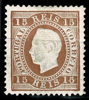 Portugal, 1870/6, # 38f Dent. 12 3/4, Tipo II, Papel Porcelana, MH - Neufs