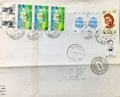 EGYPT 2004, HOREMHEB  PRINT VERIETY, BIRD,SAMEERA MOUSSA ,24 STAMPS REGISTER COVER TO INDIA - Cartas & Documentos