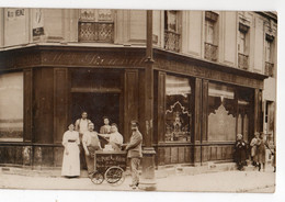 RARE CARTE PHOTO PARIS 8ème * Angle RUE MALEVILLE & RUE CORVETTO * CAFE RESTAURANT * TRIPORTEUR AU PORT DU HAVRE - Arrondissement: 08