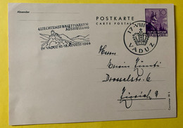 18073 -  Entier Postal  Cachet Briefmarken Ausstellung  Vaduz 17.08.1946 - Stamped Stationery