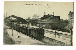 Ambérieu - Intérieur De La Gare - Circulé 1923, Sous Enveloppe - Andere Gemeenten