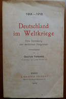 C1  14 18 ALLEMAGNE Varennne DEUTSCHLAND IM WELTKRIEGE 1919 Anthologie En Allemand Port Inclus France - Allemand