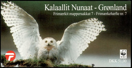 Grönland  1999  WWF - Schnee-Eule  (1 MH Gest. (used) Kpl. )  Mi: MH 9 (17 EUR) - Markenheftchen