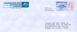 France. PAP. Postréponse. Ciappa-kavena. Fondation Arc Pour La Recherche Sur Le Cancer. N° 138409 - Prêts-à-poster:Answer/Ciappa-Kavena
