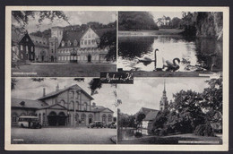 GERMANY , Itzehoe  ,  BAHNHOF  ,  RAILWAY  , ADOLF HITLER PARK ... ,  OLD  POSTCARD - Itzehoe