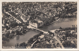 STRAUBING (Ostmark, Bayern), Fotokarte Fliegeraufnahme, Aerobildverlag Leipzig Um 1940 - Straubing