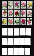 China Peony, No Hinged, White Backsides.  Reprints/replica - Ensayos & Reimpresiones