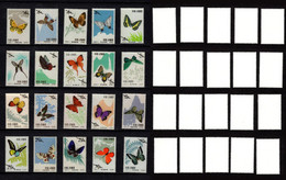 China Butterfly, No Hinged, White Backsides.  Reprints/replica - Ensayos & Reimpresiones