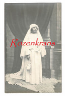 Girl Fille Enfant Child Oude Foto Communie Communiefoto Old Photo Ancienne Studio Cabinet Holy Communion - Zonder Classificatie