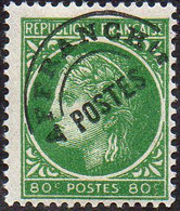 France Préoblitéré N°  88 ** Cérès De Mazelin  80c Vert-jaune - 1893-1947