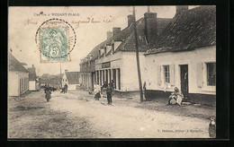 Wissant Plage Rue Animation Carte Rare - Wissant